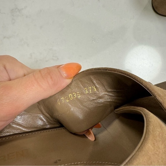 SAINT LAURENT Suede LouLou 70 Mules in Taupe - Picture 8 of 11